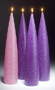Purple and Pink Advent candles
